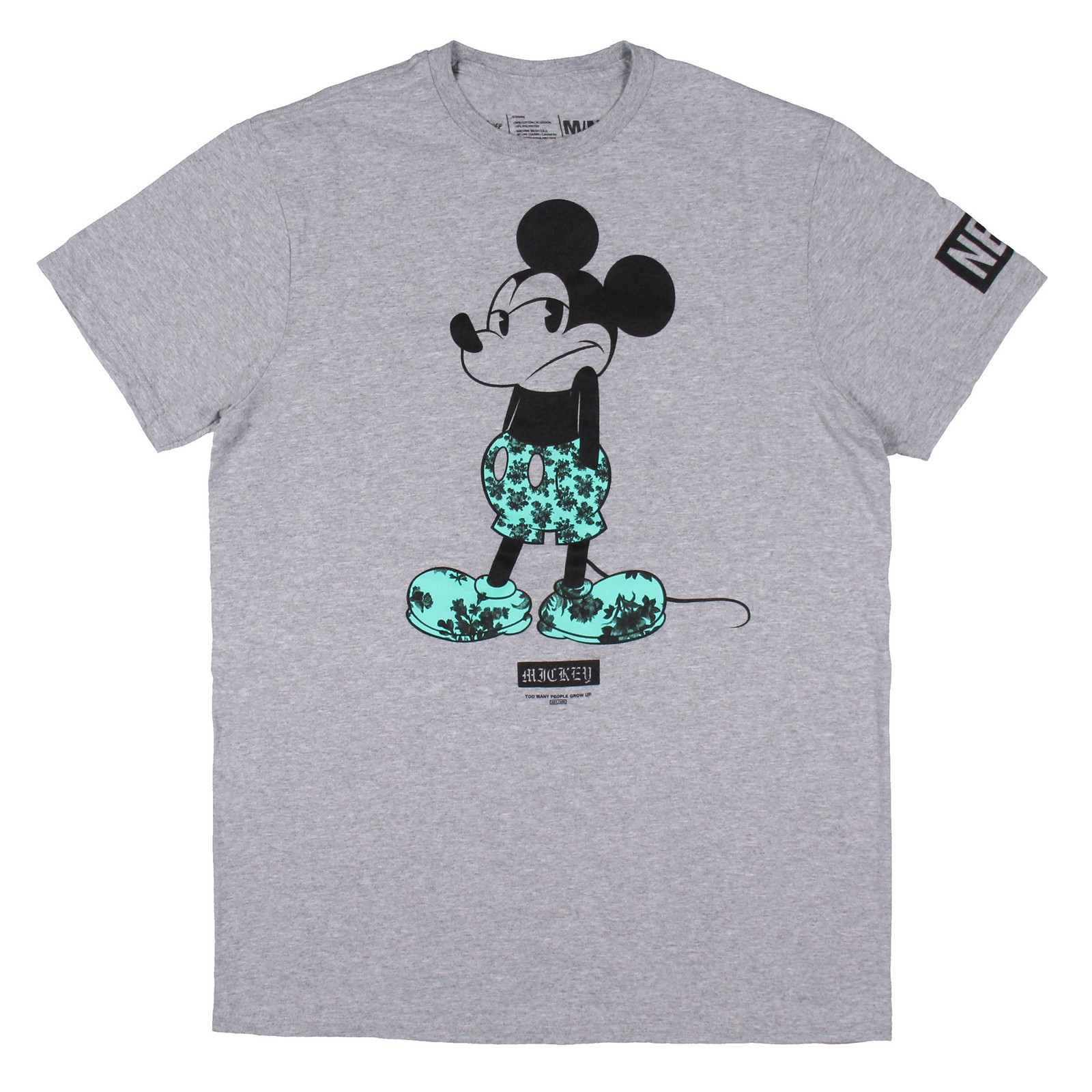 Neff Disney Men's Mickey Mouse Tropical Filled Character Design T-Shirt Adult gallery