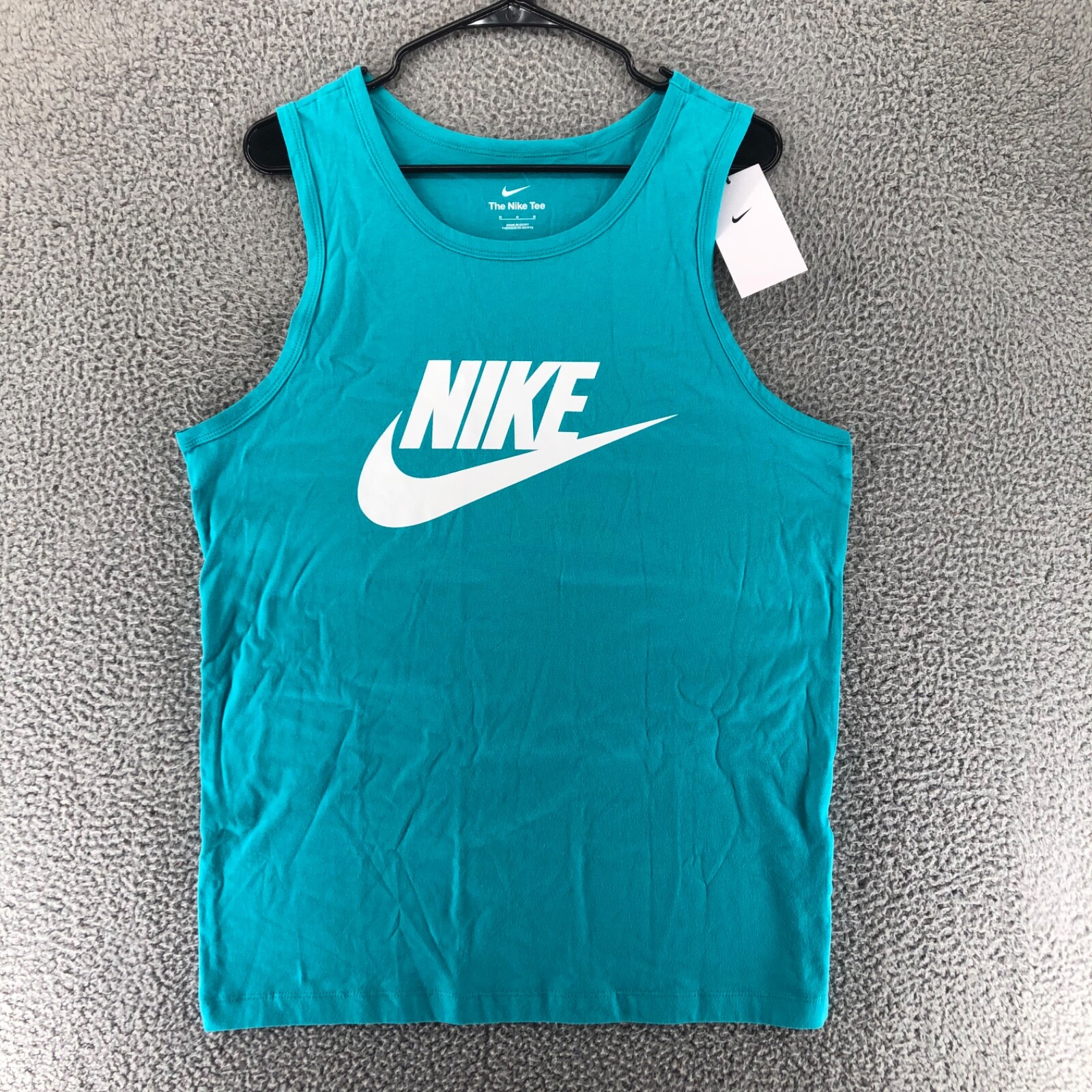 Nike Sportswear Icon Futura Tank Top Men’s L Teal Green White AR4991 345 gallery
