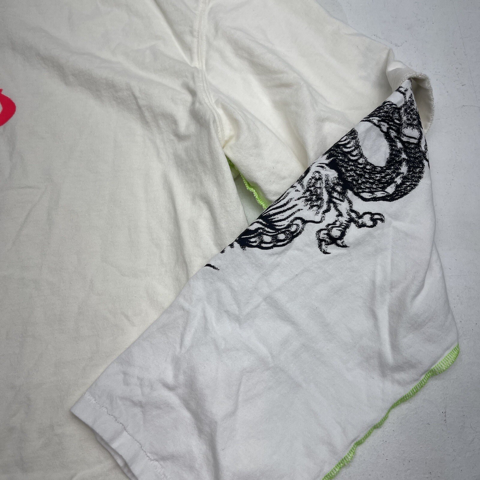 Heron Preston H2 Unity Oversized Long Flames Sleeve T-Shirt White Mens M gallery