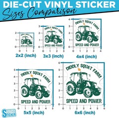 (3Pcs) Diddly Squat Farm Speed and Power Stickers Bumper Sticker Tractor Farming