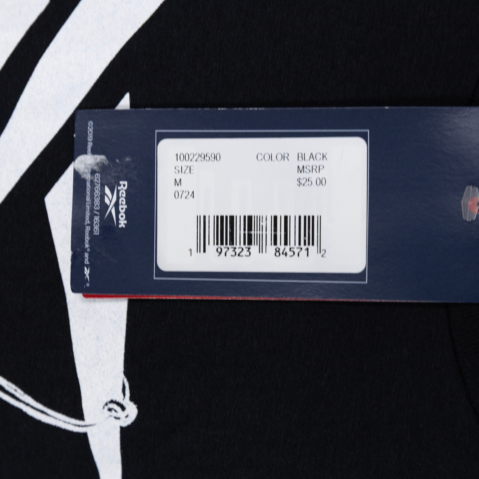 Reebok Men Practice Logo Sneaker Graphic T-Shirt Black Size M gallery
