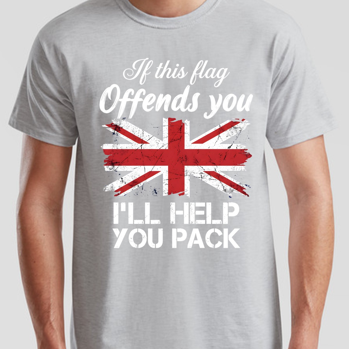 If This Flag Offends You Unisex T Shirt I'll Help You Pack UK Union Jack gallery