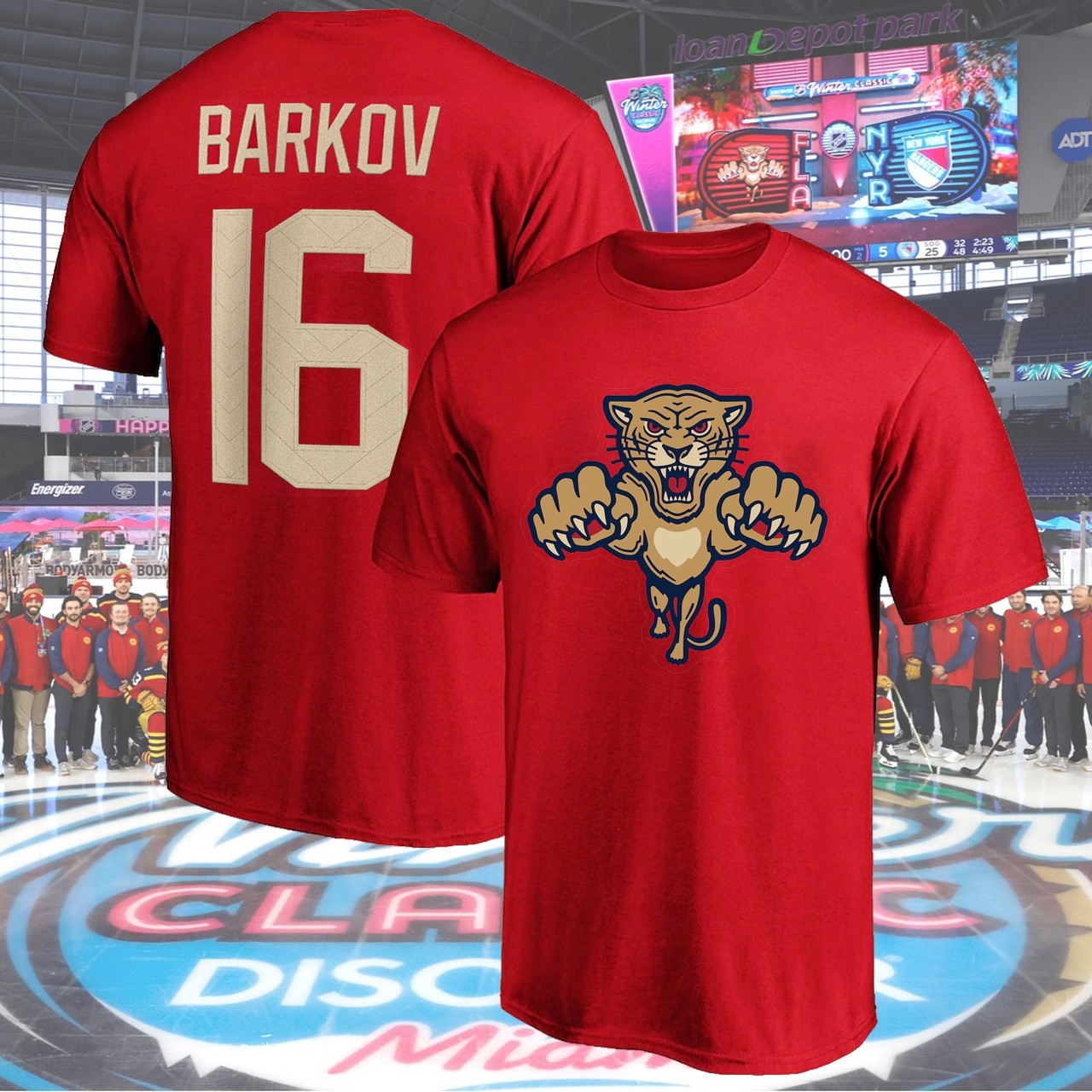 Tkachuk 19, Bobrovsky 72, Barkov 16, Marchand 63 Name & Number Players For Fan gallery