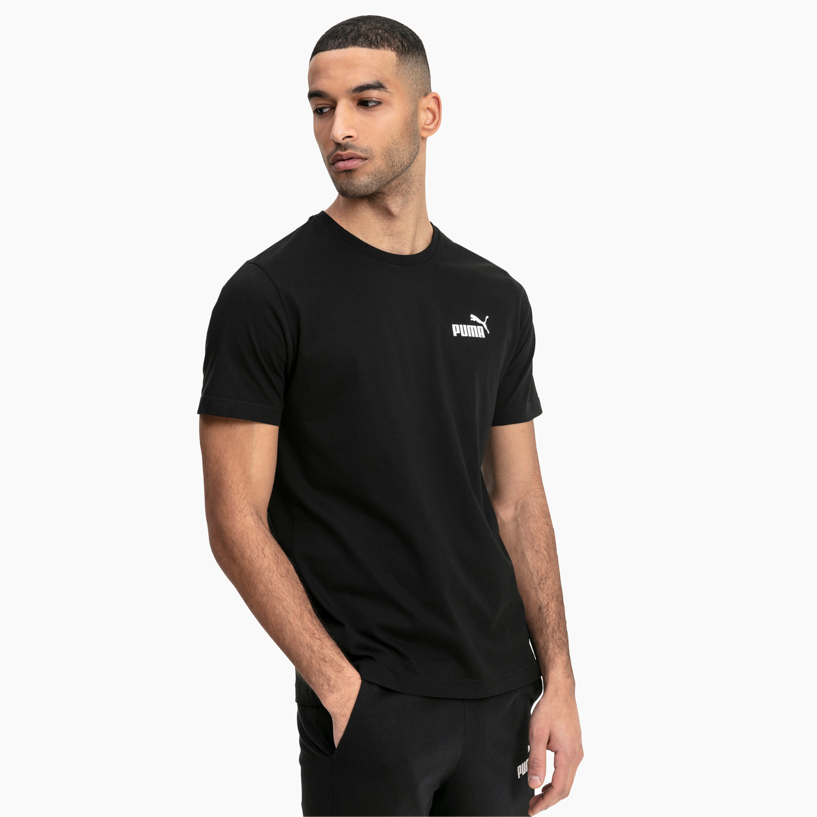 PUMA Men’s Black Essential Small Logo T-Shirt Casual Tee – NWT