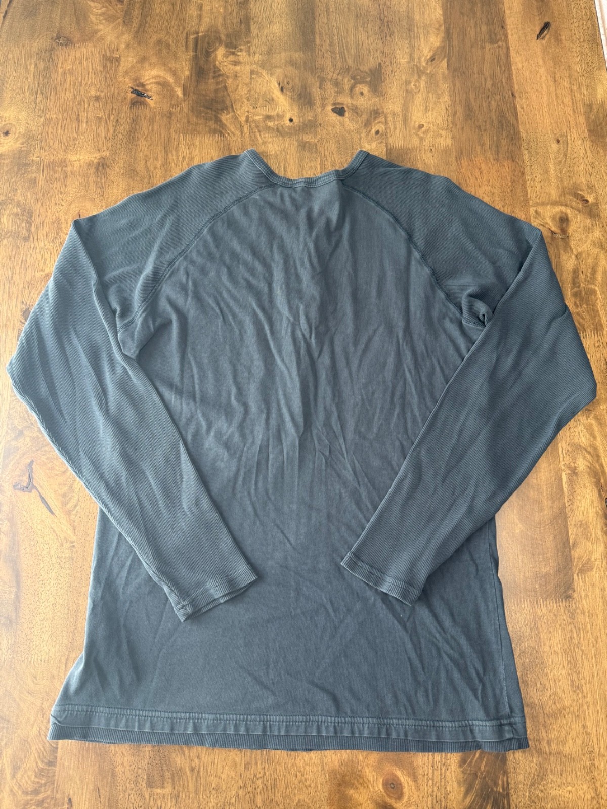 EUC Mens Outpost makers henley blue 100% cotton long sleeve size M gallery