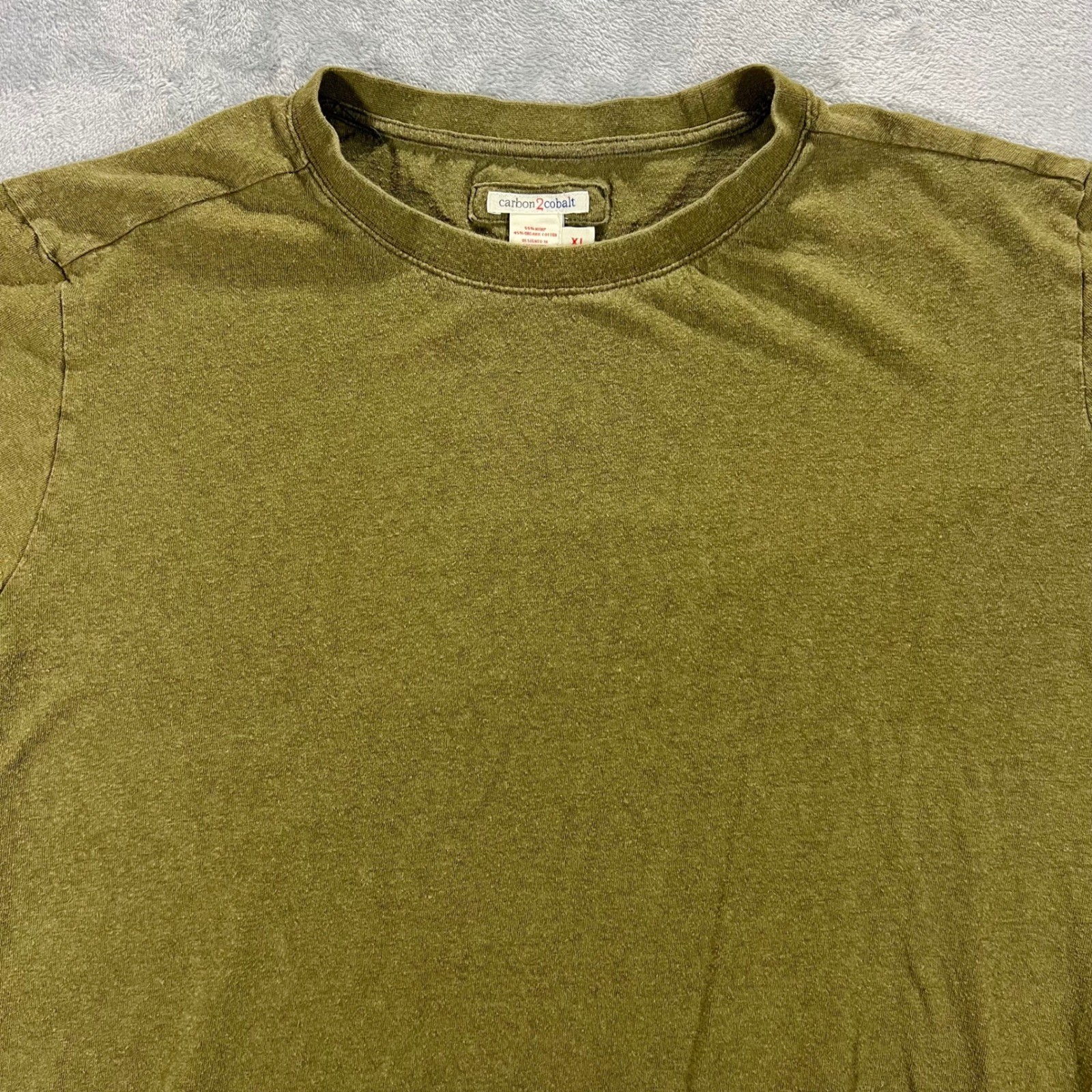 Carbon2Cobalt T Shirt Mens XL Olive Green Hemp Organic Cotton Casual Comfy Eco gallery