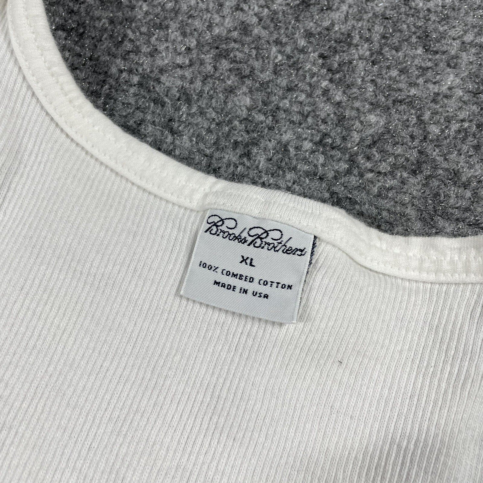VINTAGE Brooks Brothers Tank Top Undershirt Men Size XL 100% Combed Cotton USA gallery