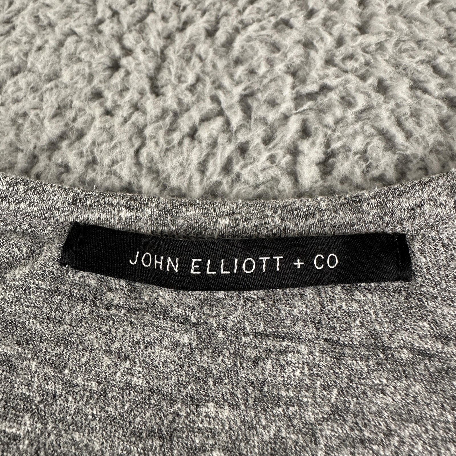 John Elliott + Co Tank Mens L Gray Jersey Lightweight Pocket Scoop Neck USA gallery