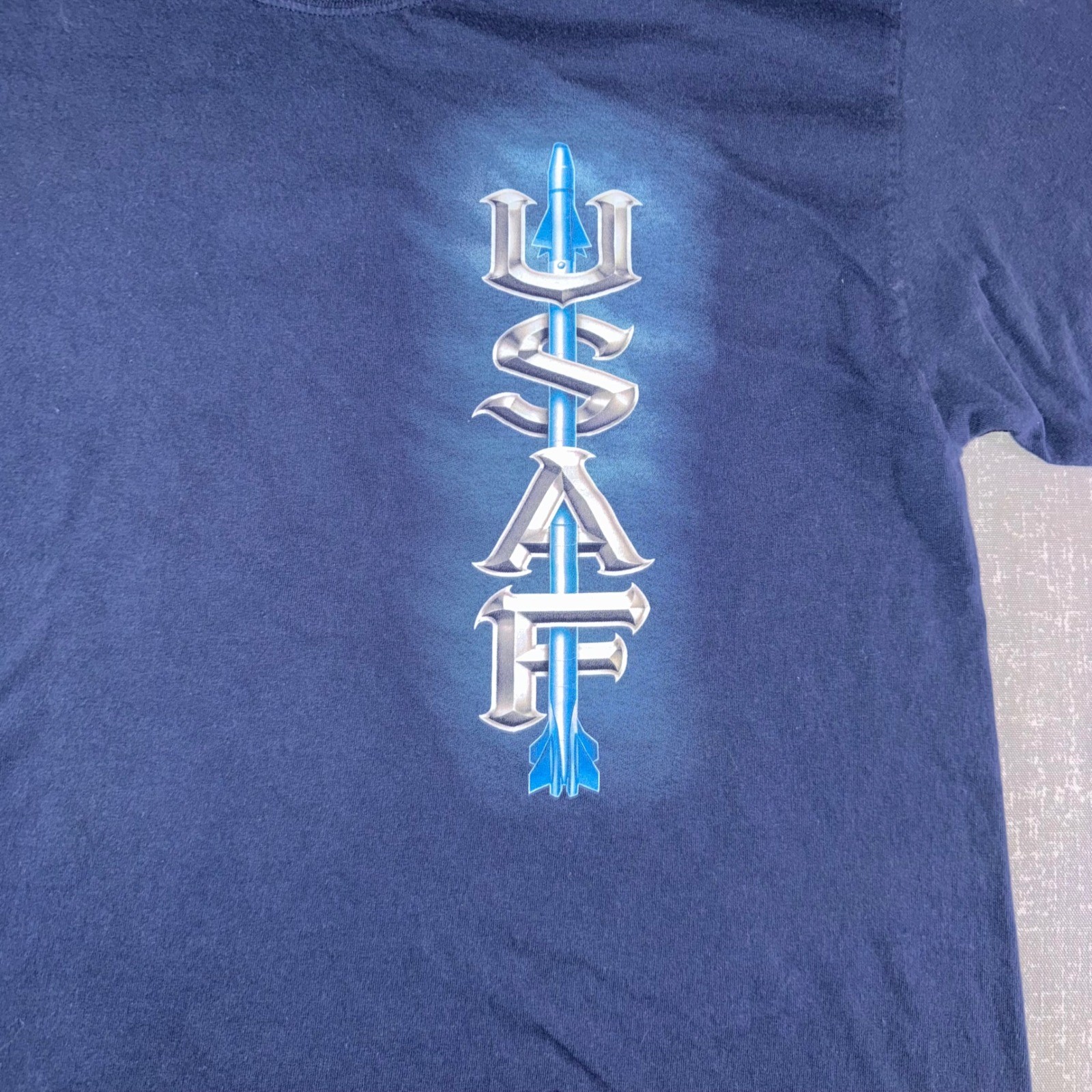 US Air Force USAF Graphic T-Shirt Mens XL Navy Blue MCMXLVII 1947 Eagle Eagle gallery