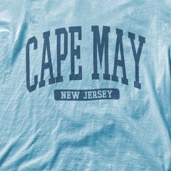 Cape May New Jersey Souvenir Beach Classic, Minimalist T-Shirt Light Blue