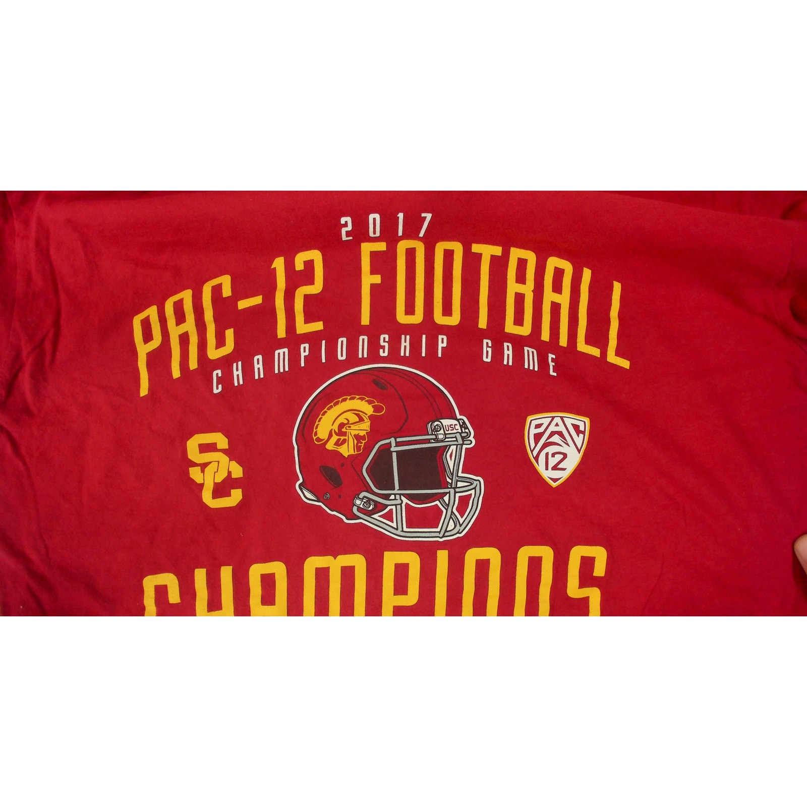 2017 USC Trojans Pac 12 Football Champions Graphic T Shirt The Victory Red Large gallery
