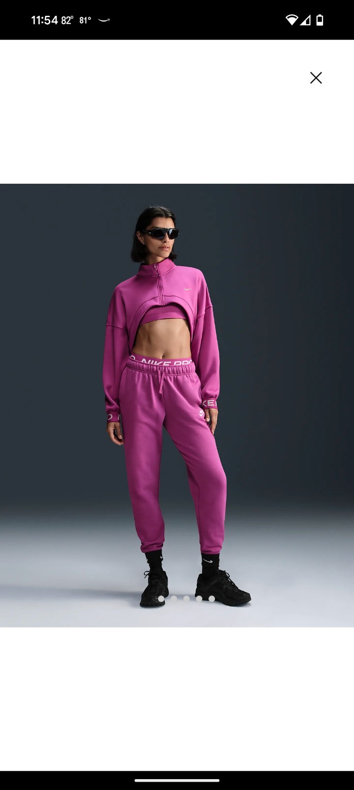 -NEW- Nike Women’s Large Plain Pink Sweatpants FB5434-518 Dri-Fit High Waist gallery