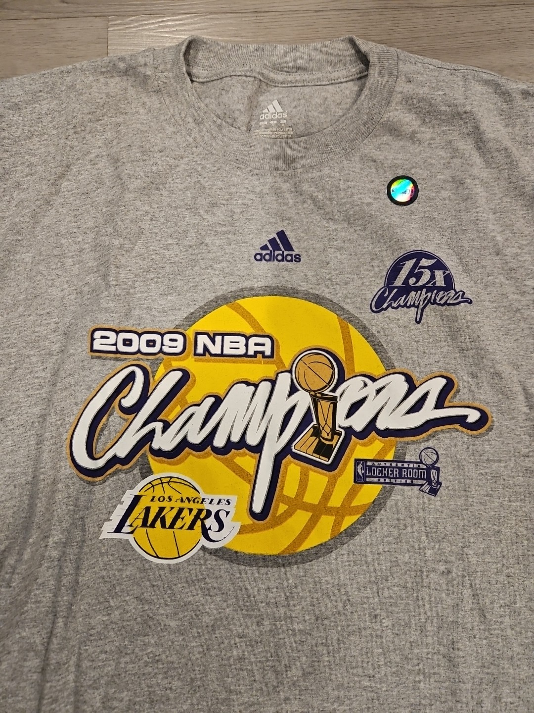 Adidas Los Angeles Lakers 2009 NBA Finals Champions Locker Room T-Shirt Men's LG gallery
