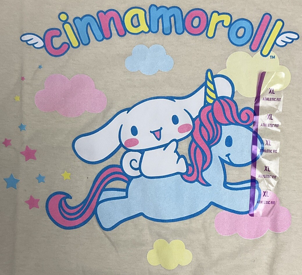 Cinnamoroll Men's XL Short Sleeve T-Shirt Cream gallery