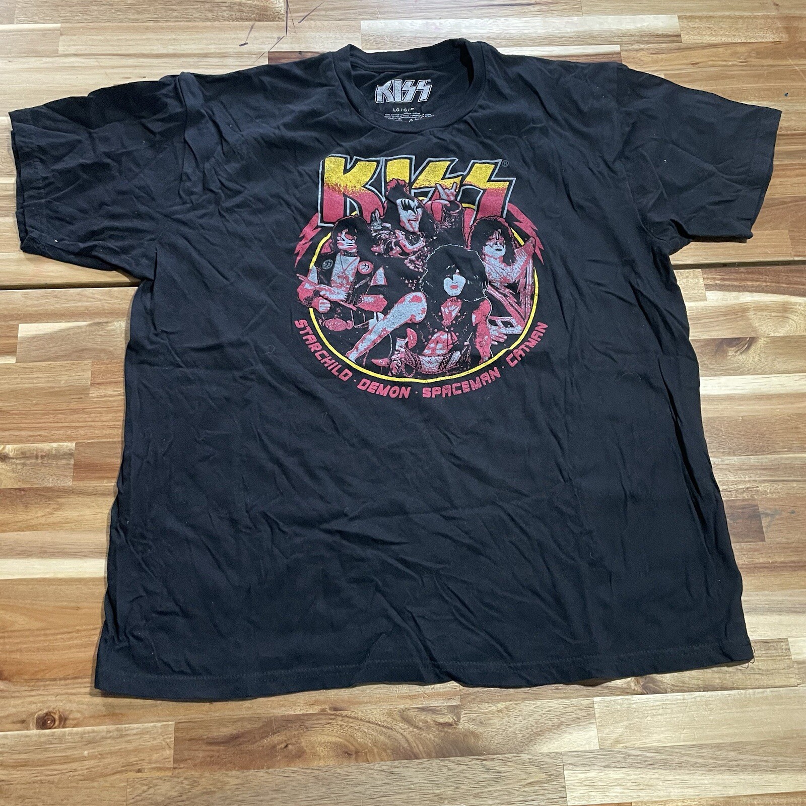 KISS Rock N Roll Headshot Tee Sz L gallery