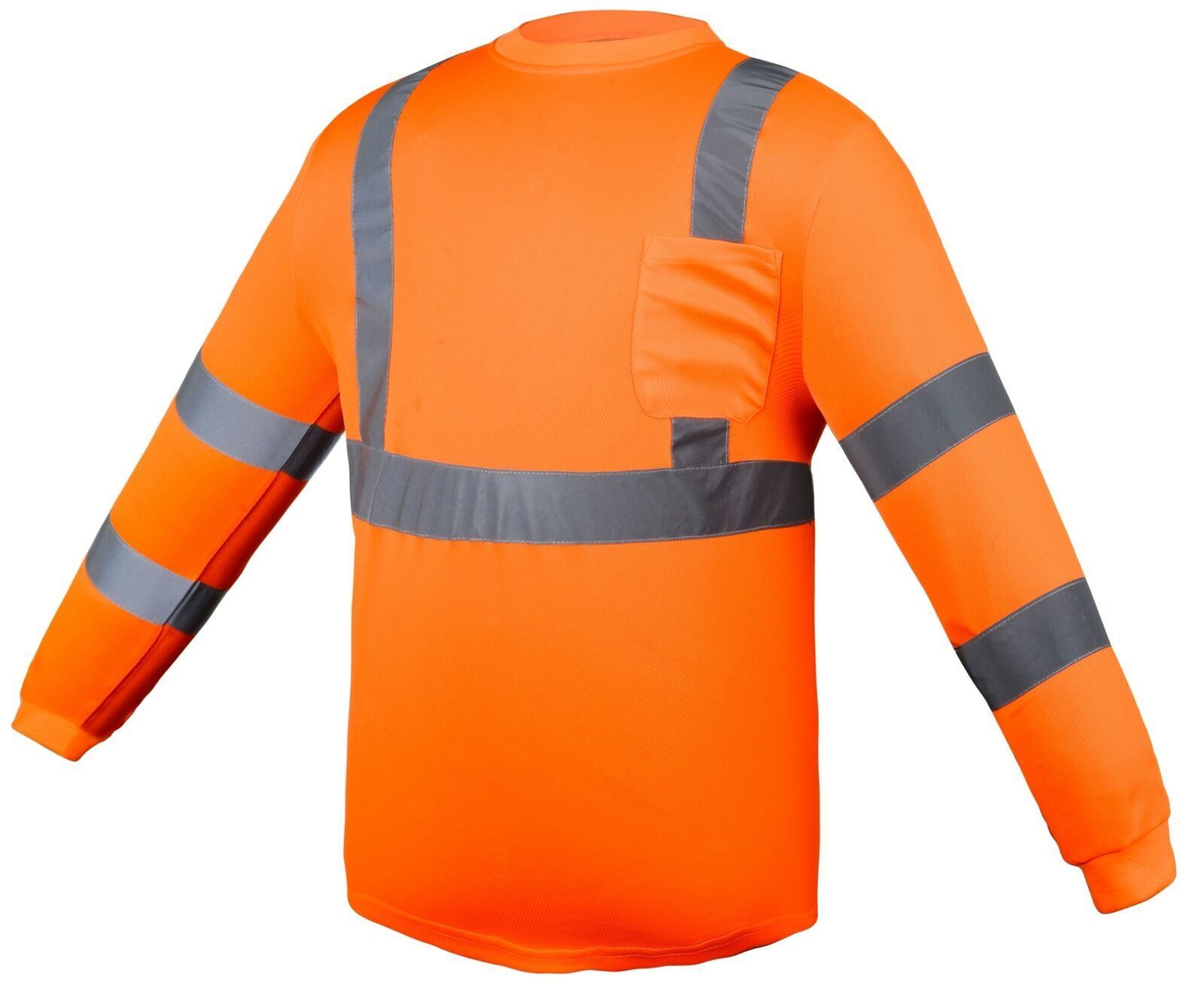 Safety Work Vest T Shirt Long Sleeve Short ANSI High Visibility Reflective Tape gallery