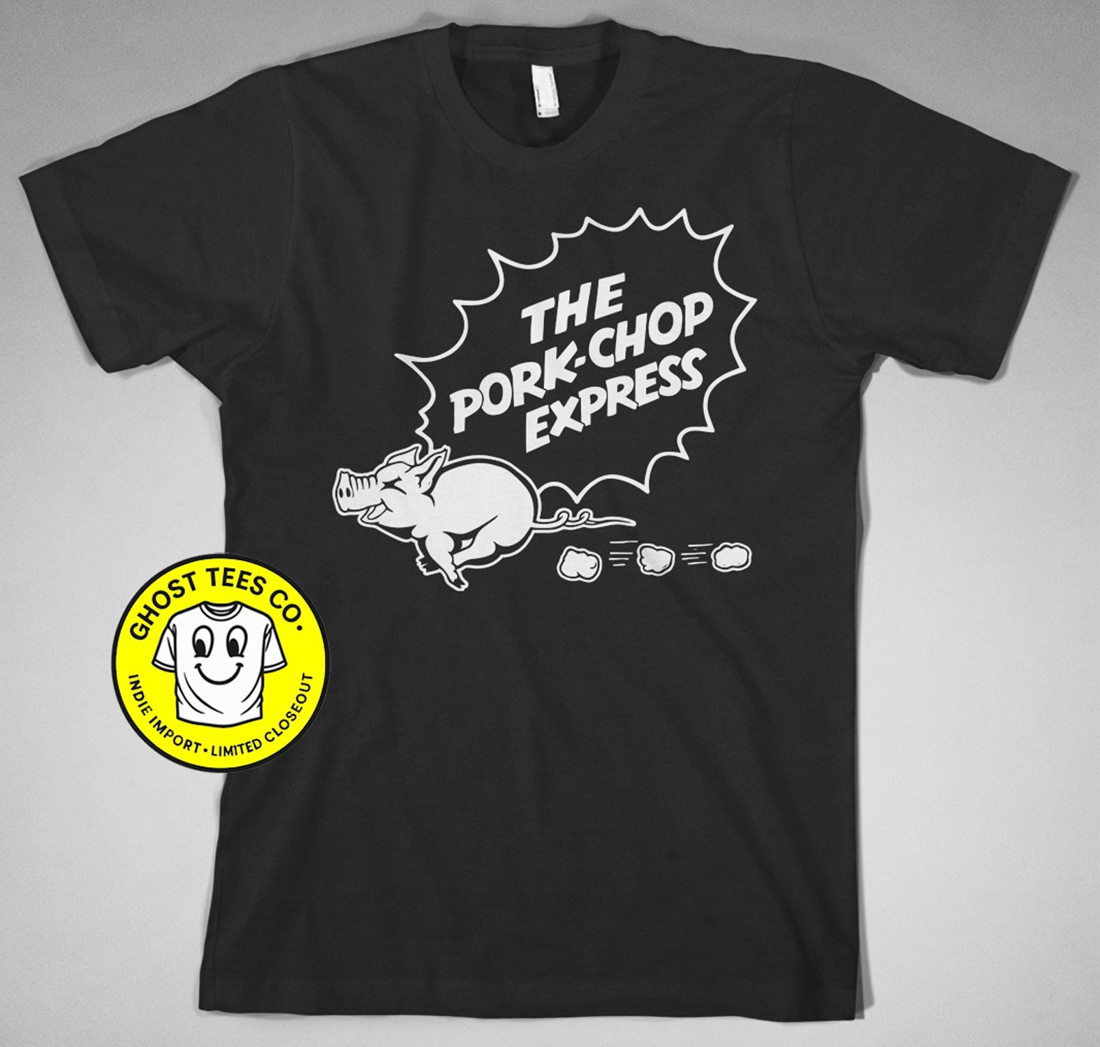 Pork Chop Express T-Shirt Big Trouble Little China Jack Burton 80s Lo Pan DVD gallery