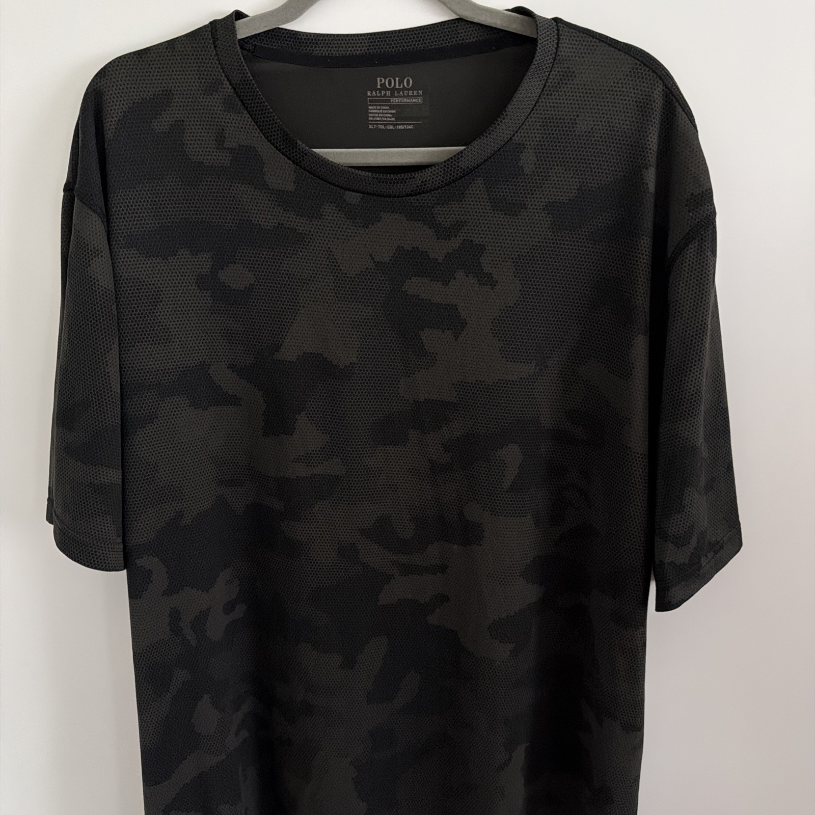 Polo Ralph Lauren Performance XLT Black Camouflage Mesh Short Sleeve T-Shirt EUC gallery