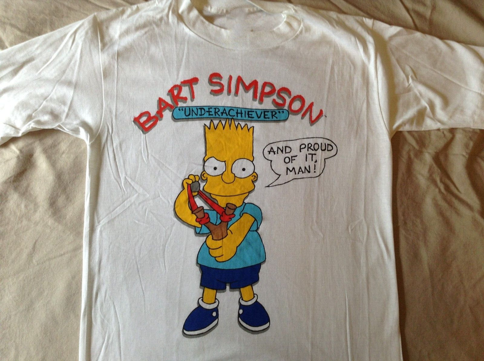 VTG The Simpsons Bart Simpson 1989 Cotton White All Size T Shirt For Fans TR631