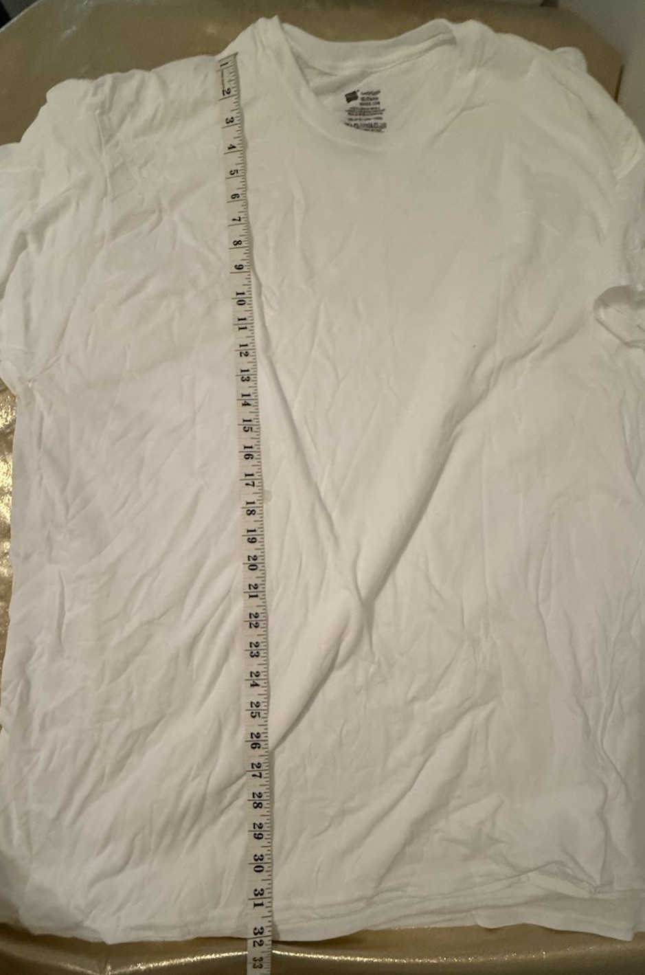 NWT Hanes 4 Pack Original Fit Crew Cotton T Shirts White Size 2XL 50”-52" gallery
