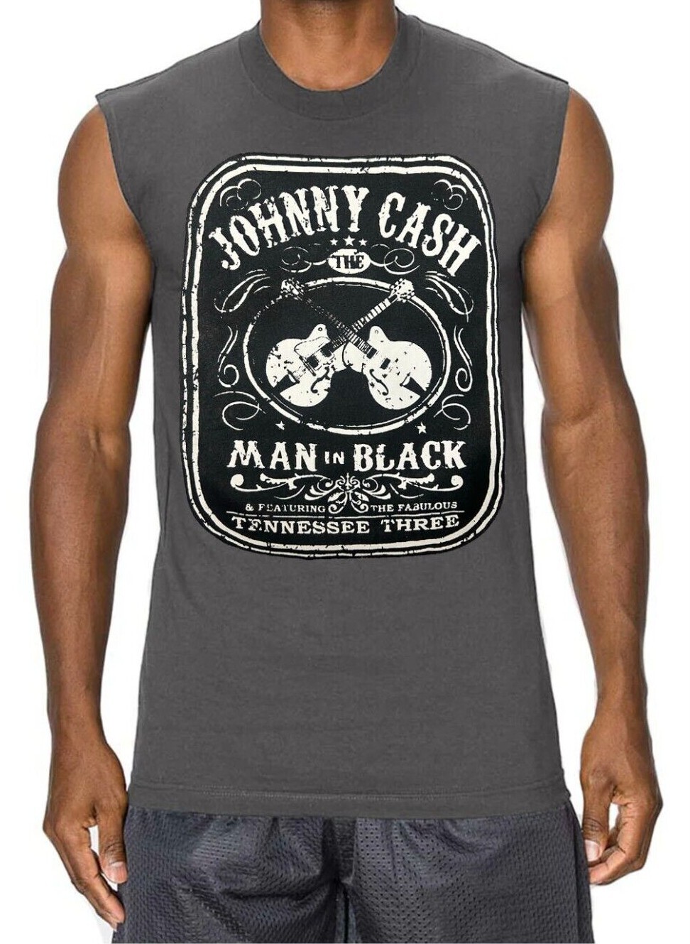 JOHNNY CASH ROCK Band Black Muscle Shirt gallery