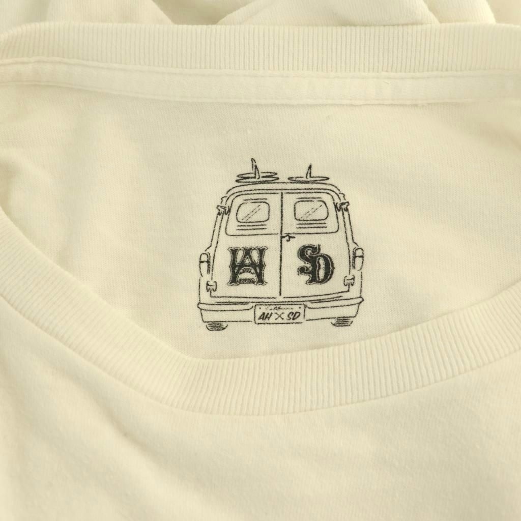 STANDARD CALIFORNIA Tshirt Cut and Sew Print L White Skull /CX GY03 Men's gallery