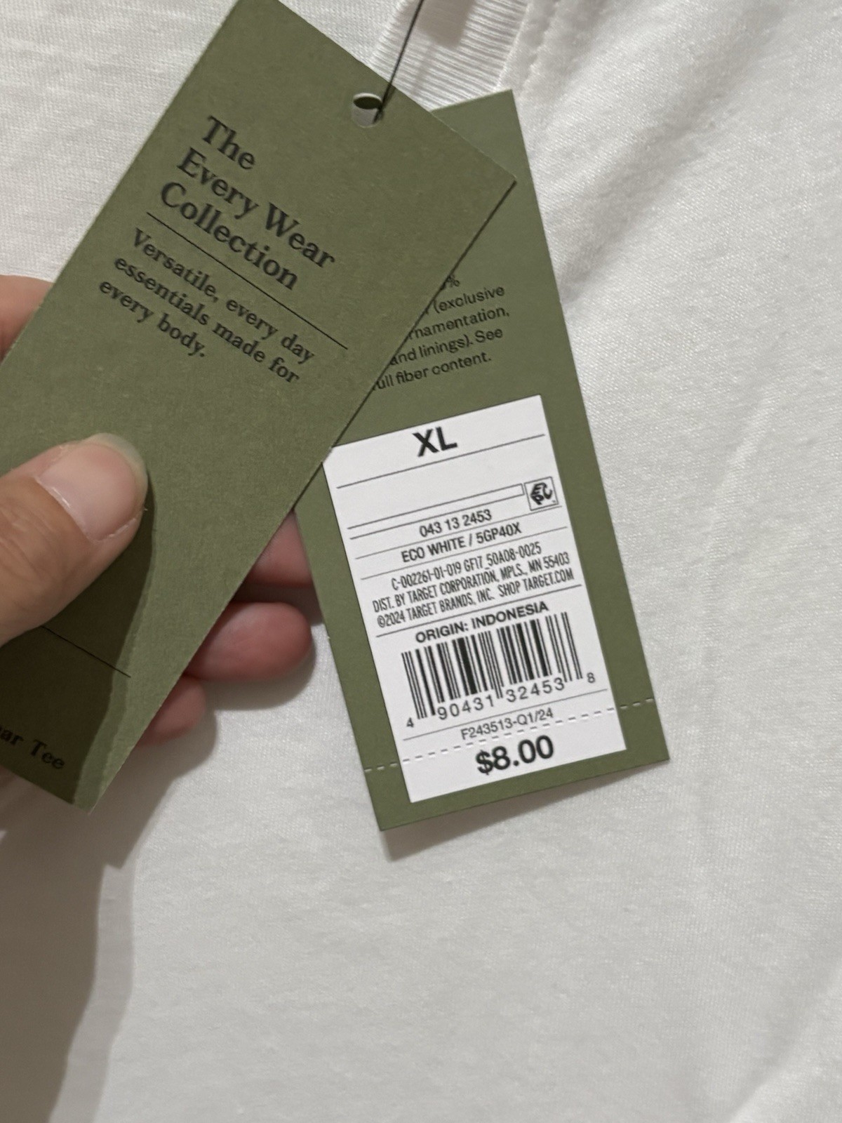 Goodfellow Every Wear V-Neck T-Shirt Men's XL White NWT Cotton Blend Tee gallery