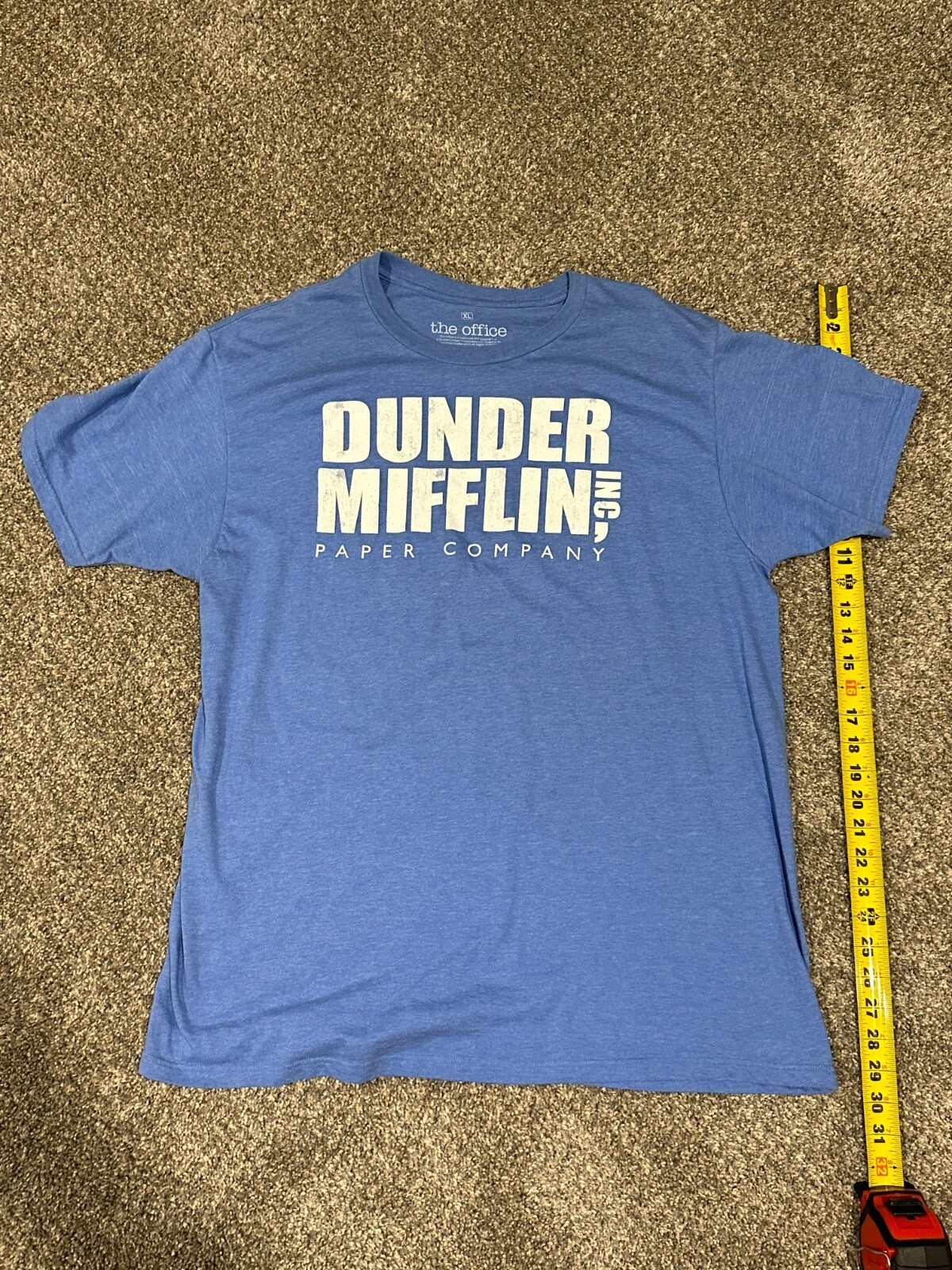 The Office TV Show XL Blue Dunder Mifflin Paper Company Logo T-Shirt