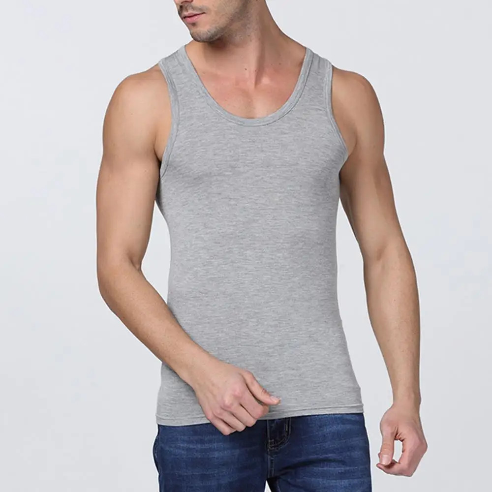 Hot Summer Male tank top Women Basic Elastic Tank Pure Cotton Sleeveless gallery