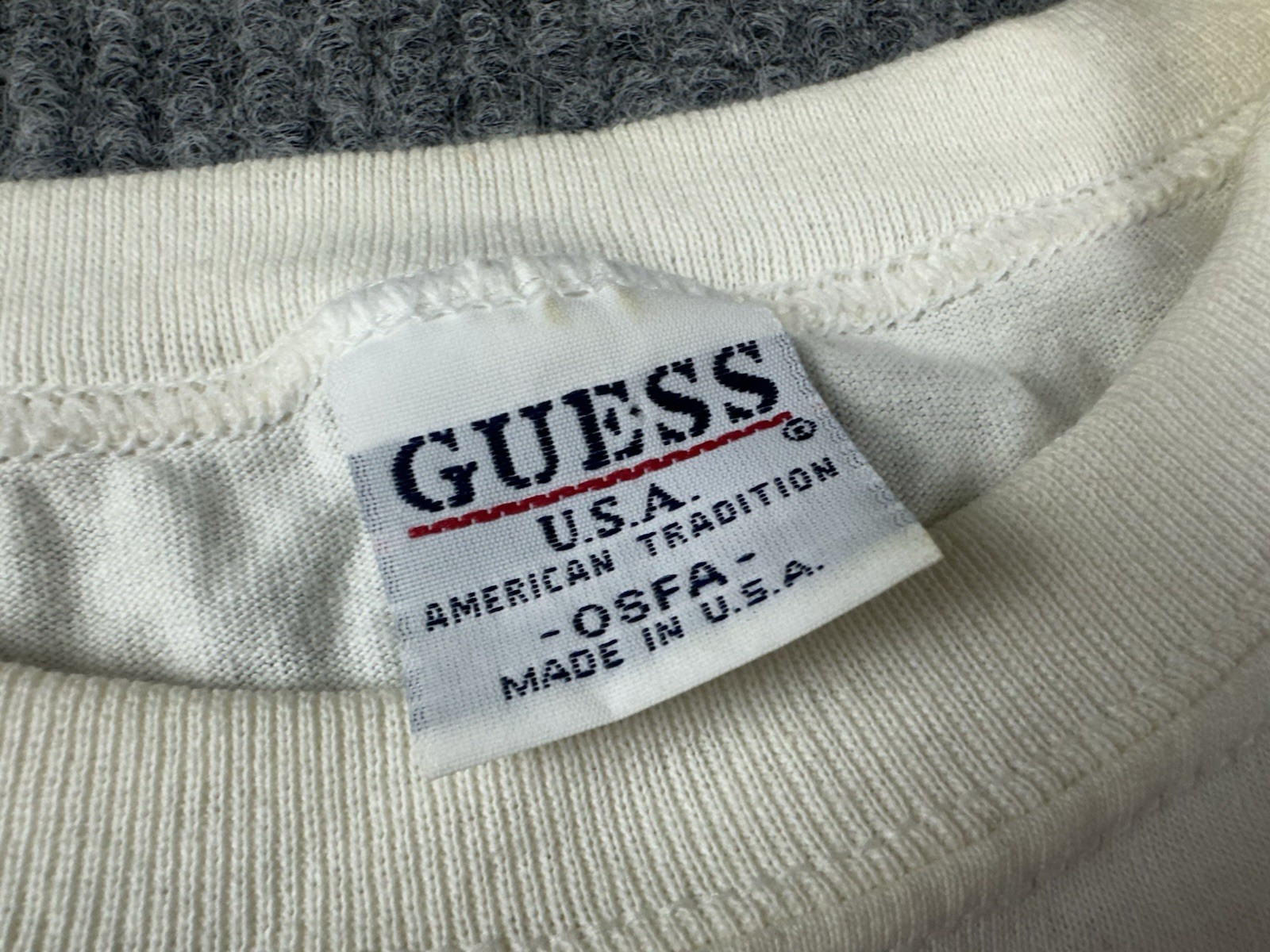Vintage Guess Shirt OSFA (Fits Large) White Floral Colorful Made In USA 90s Y2K gallery