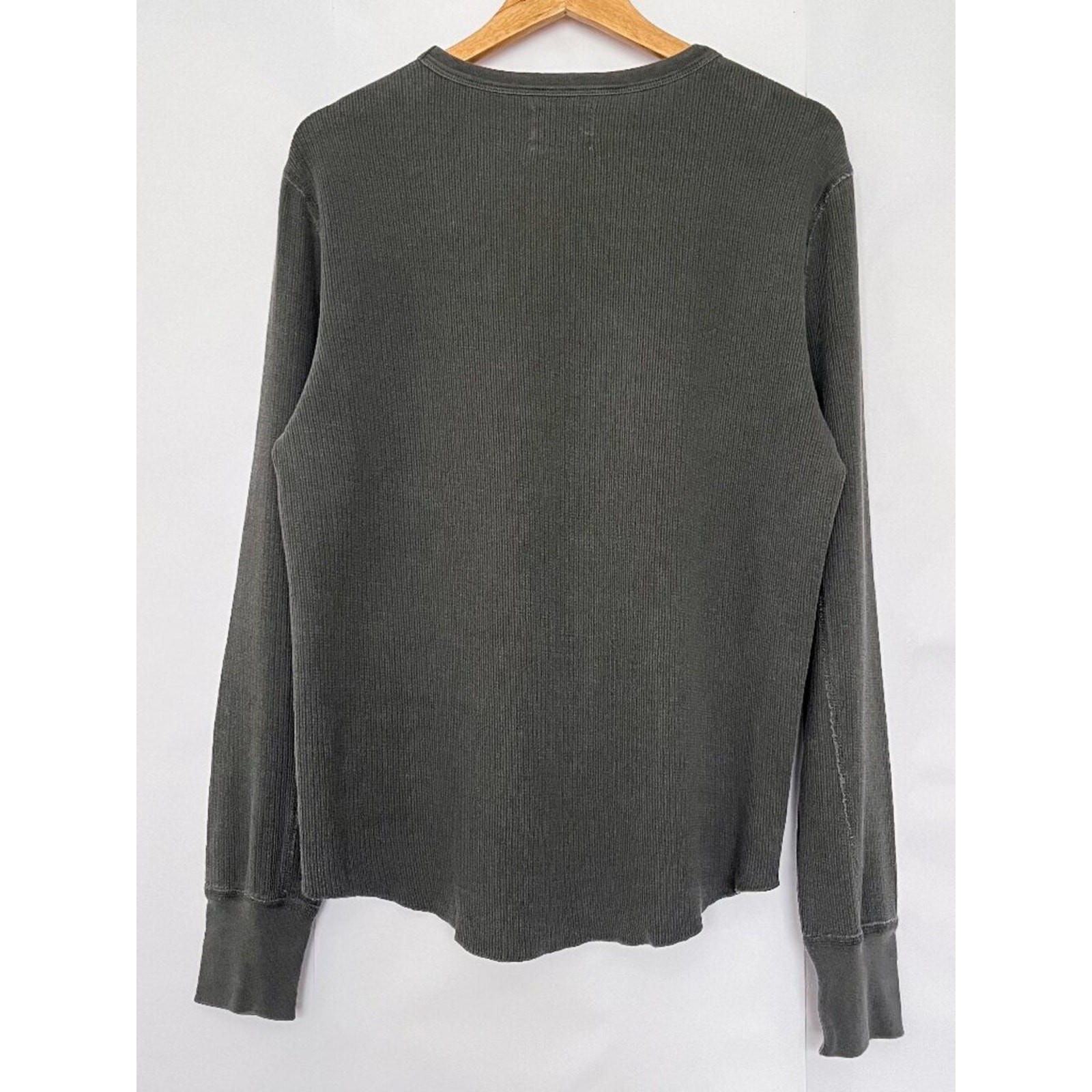 Buck Mason Mens Vintage Thermal Surplus Tee Long Sleeve Waffle Size Medium Gray gallery
