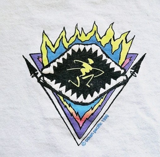 Vintage 90s Ocean Pacific Tank Top OP Surf Shark Beach Men's Size M L gallery