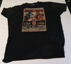 Black Size 3XL Marvel Civil War Choose A Side T-Shirt