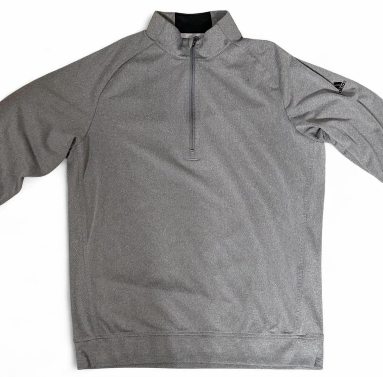 Adidas Men’s 1/4 Zip Performance Pullover Gray Size S Long Sleeve