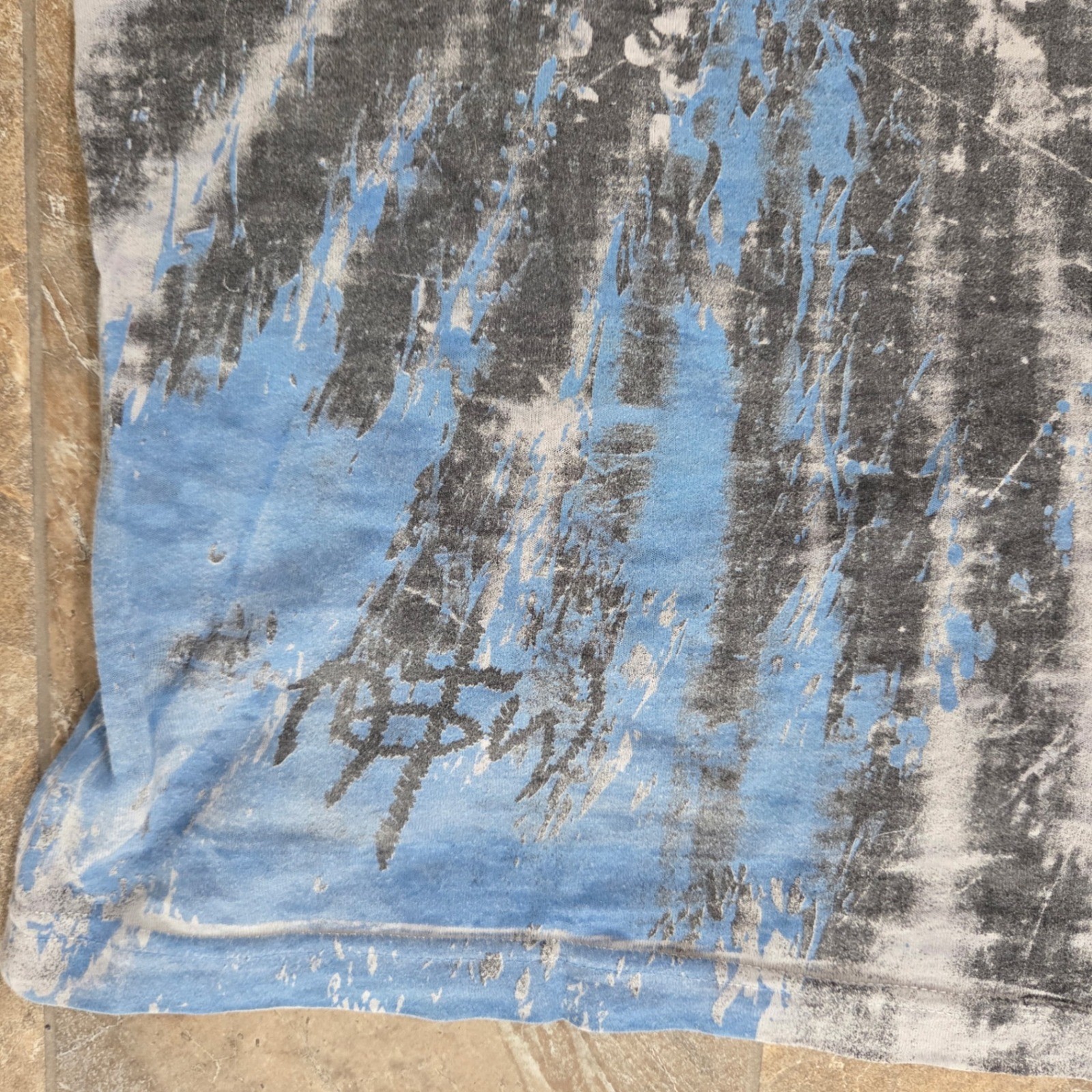 Women Large Cross Graphic T Shirt Tie Dye Religious Gift of Love Eternal Script gallery
