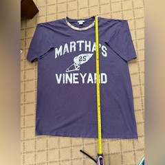 Firstport Marttha’s Vineyard track and field distressed short sleeve t-shirt NWT