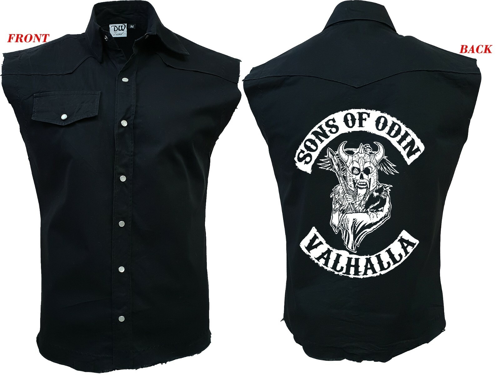 SONS OF ODIN VALHALLA/Worker/Viking/Celtic/Rock/Tribal/Work Shirt/Sleeveless/Top gallery