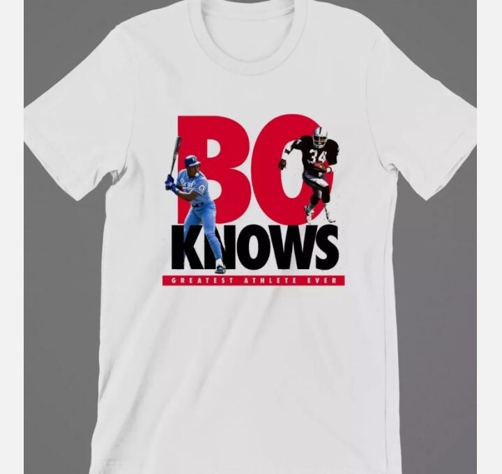 Bo Jackson Bo Knows Men T-shirt White Cotton Tee All Sizes S to 5xl gallery
