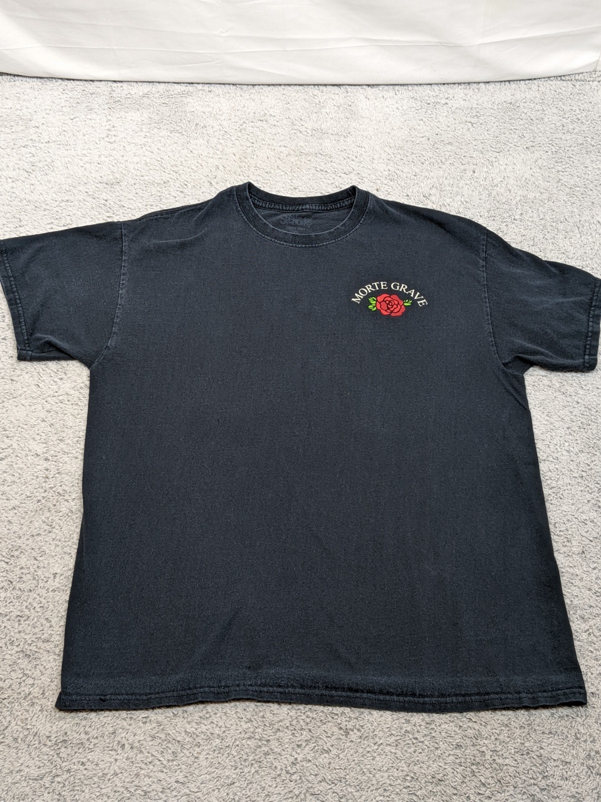 Spencers Morte Grave T-Shirt Reaper Roses Large Black Gothic Streetwear Retro