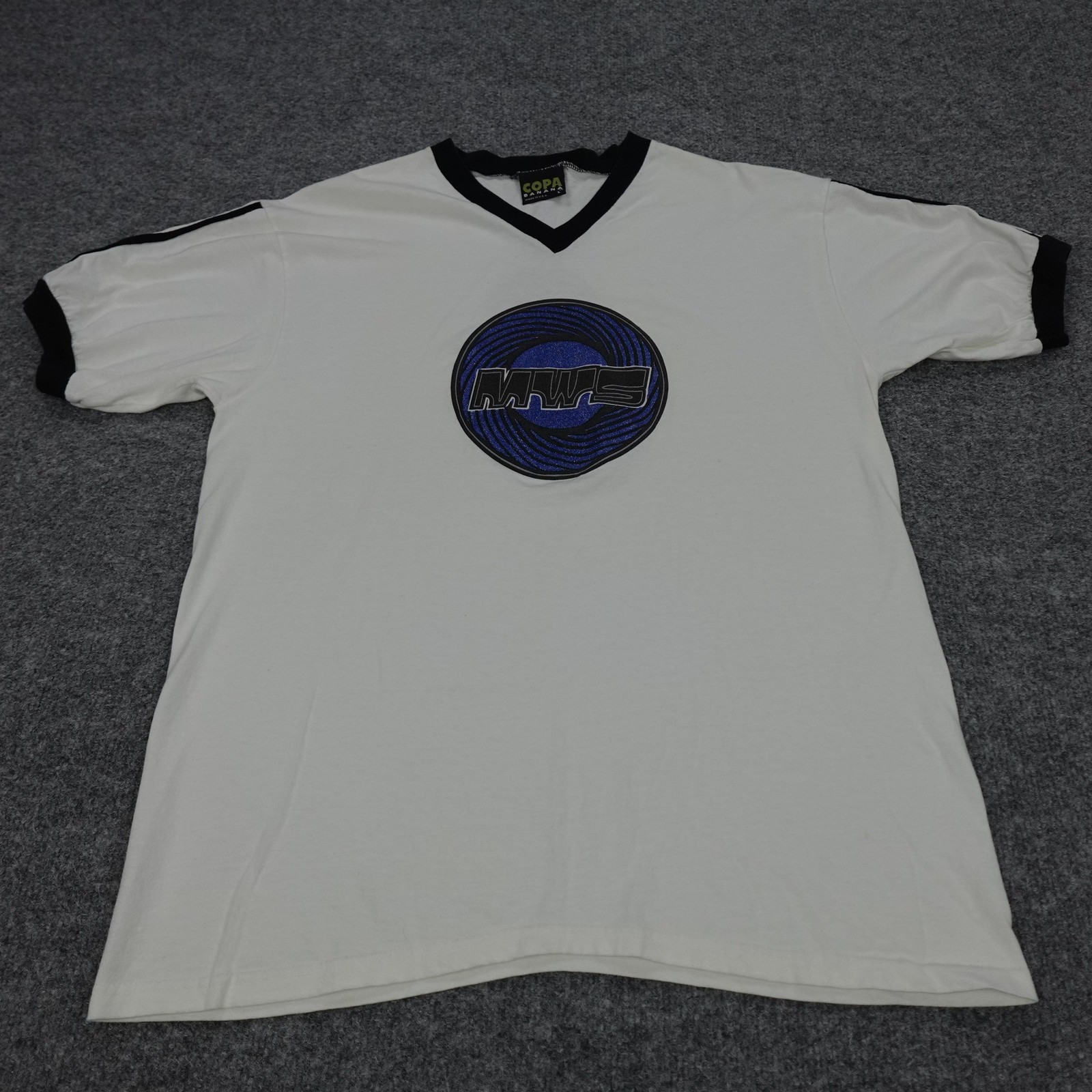 Vintage Copa Banana Shirt Mens Large White MWS Smitty Wear Glitter Graphic Tee gallery