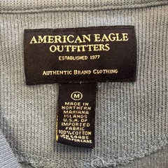 American Eagle Blue Stripe Ribbed Long Sleeve Thermal Shirt