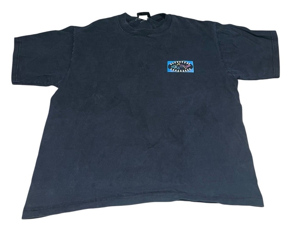 VTG 90s Greg Normal Golf Black Shirt Size Large Shark Nice Fade A3