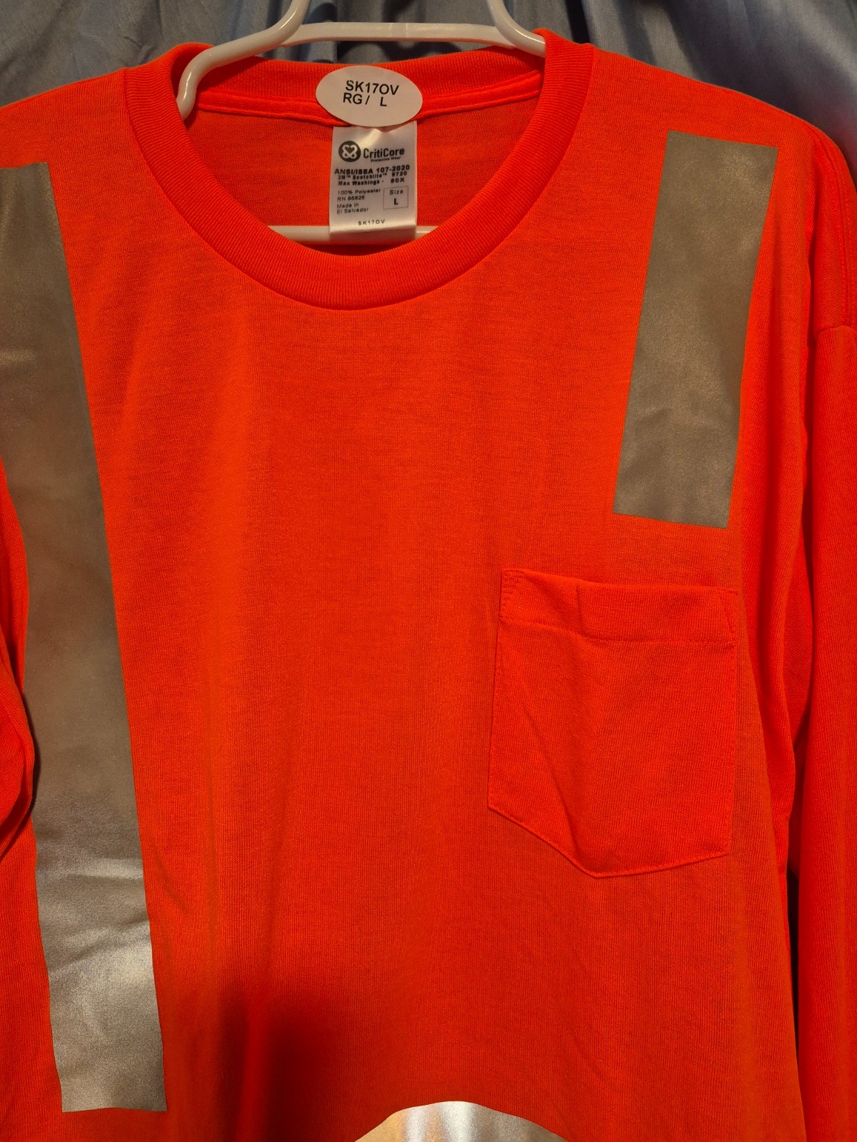 Crew LS Orange Safety Shirt Reflective High Visibility ANSI Class 2/Type R gallery