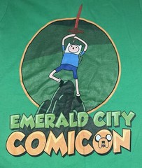 Emerald City Comicon Adventure Time Limited Edition Shirt Tee Finn the Human Med
