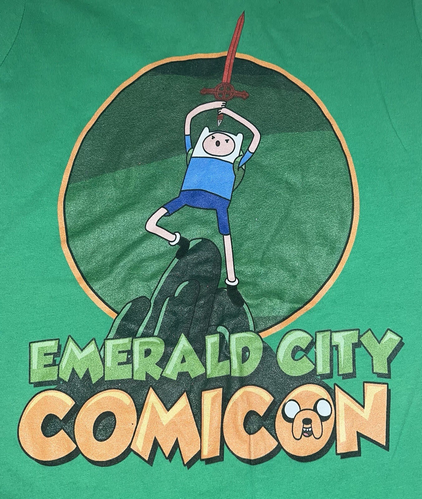 Emerald City Comicon Adventure Time Limited Edition Shirt Tee Finn the Human Med gallery