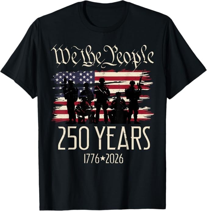 250 Years US Flag 250th Anniversary American Birthday USA T-Shirt gallery