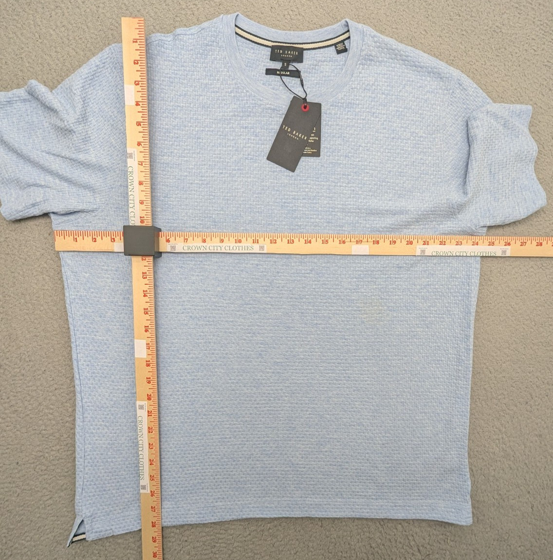 Ted Baker T-Shirt Mens Sz 5 XL Blue Crew Neck SS London $105 gallery