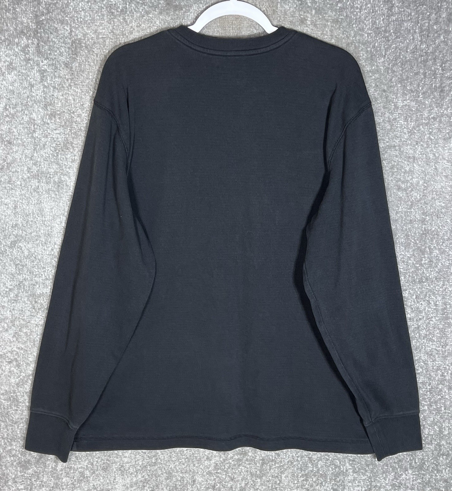 Carhartt Heavyweight Long Sleeve Thermal Henley Shirt Mens Size XL Black Pocket gallery
