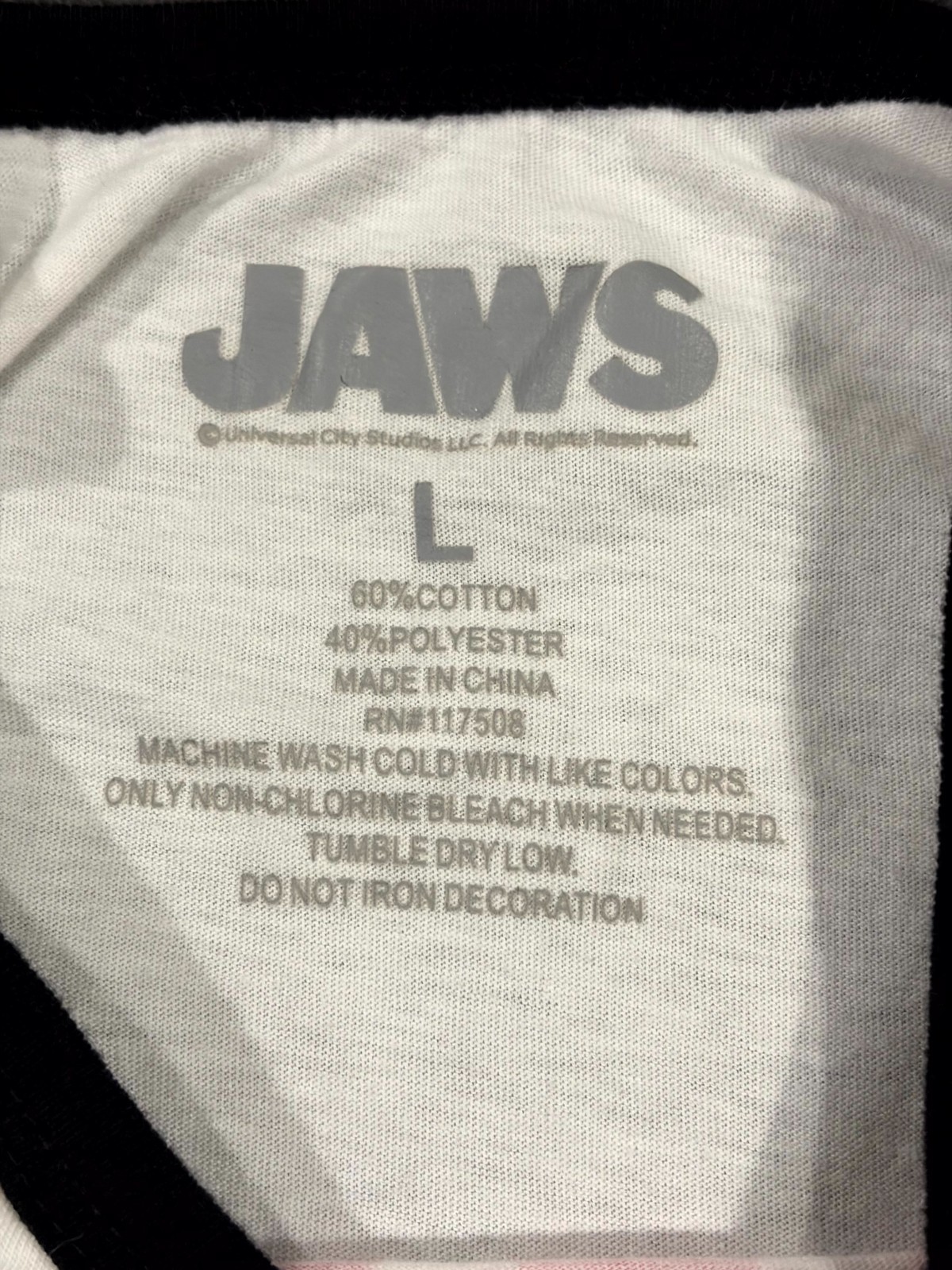Jaws Tank Top Mens Large White Shark 1975 Swimmer Horror Adventure Film Graphic gallery