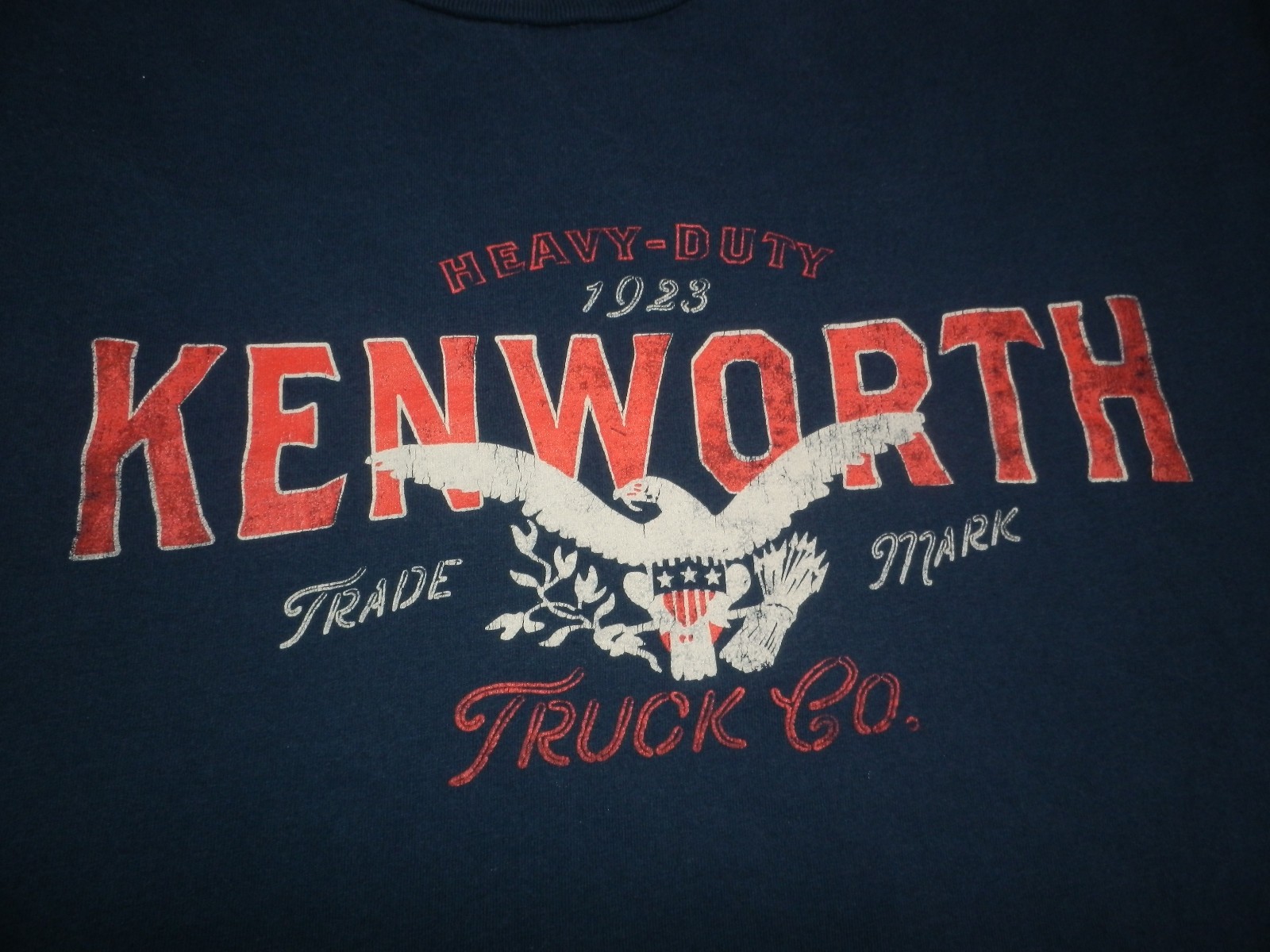 Kenworth Trucks T Shirt Mens XL Trucker Heavy Duty Eagle Blue Vintage Trucker